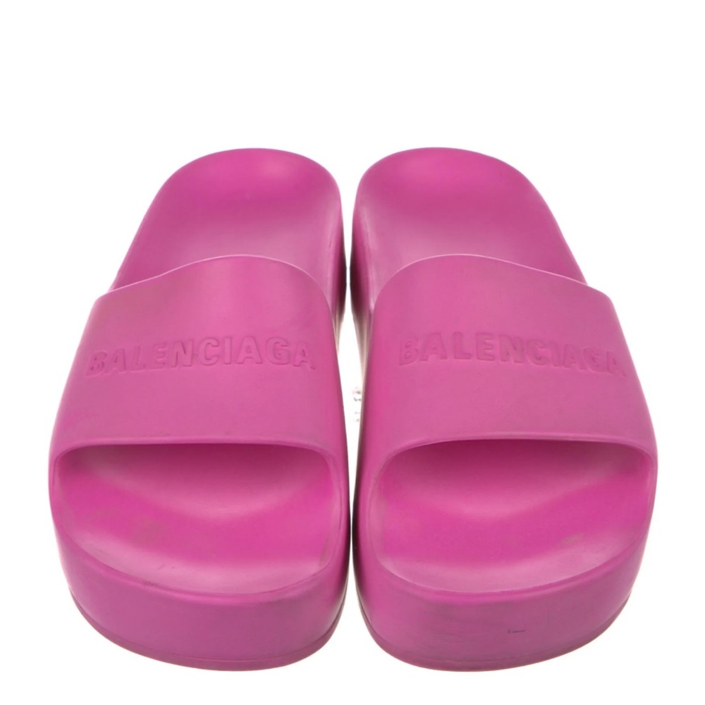 Balenciaga Logo Pool Slide Rubber Slides - image 1